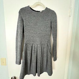 Aritzia Wilfred Tartine Fit Flare Dress Gray